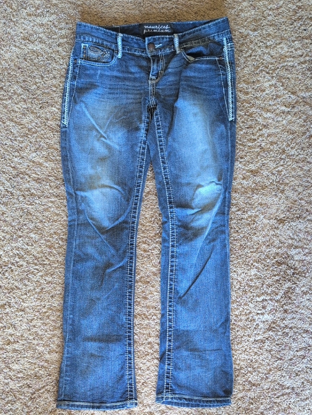 Maurices Blue Bootcut Jeans with Faded Wash